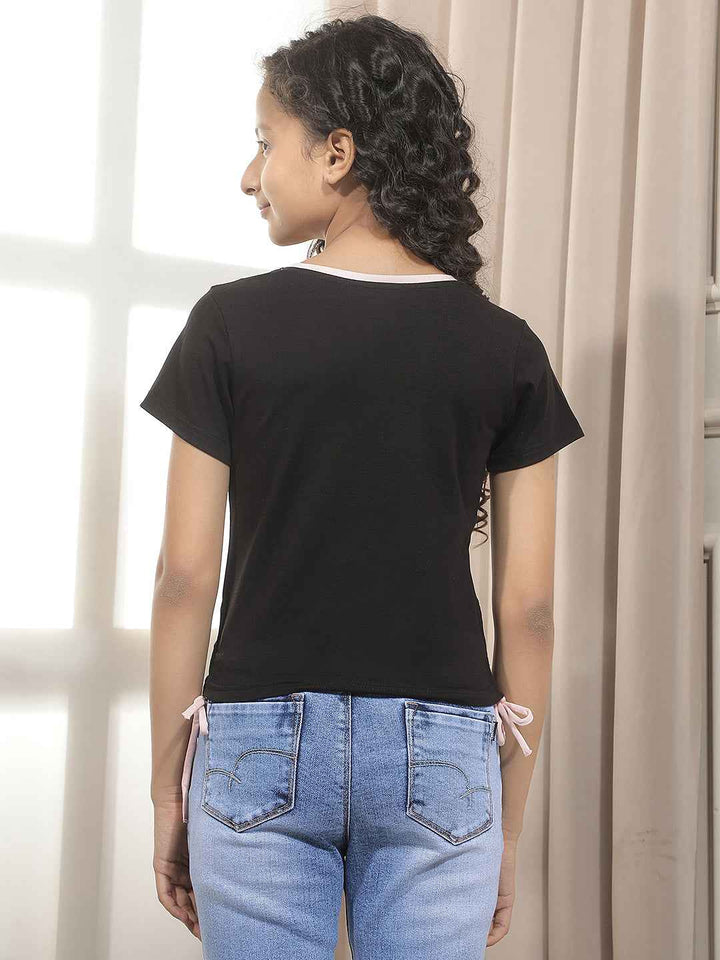 Black Graphic Print T-Shirt