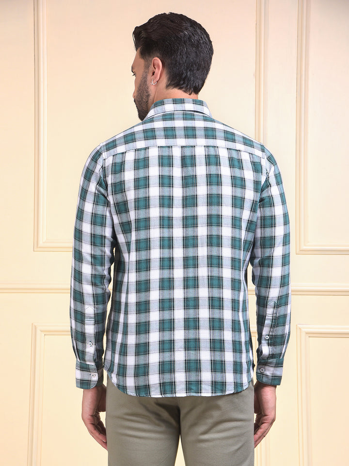 Green Checked 100% Cotton Shirt