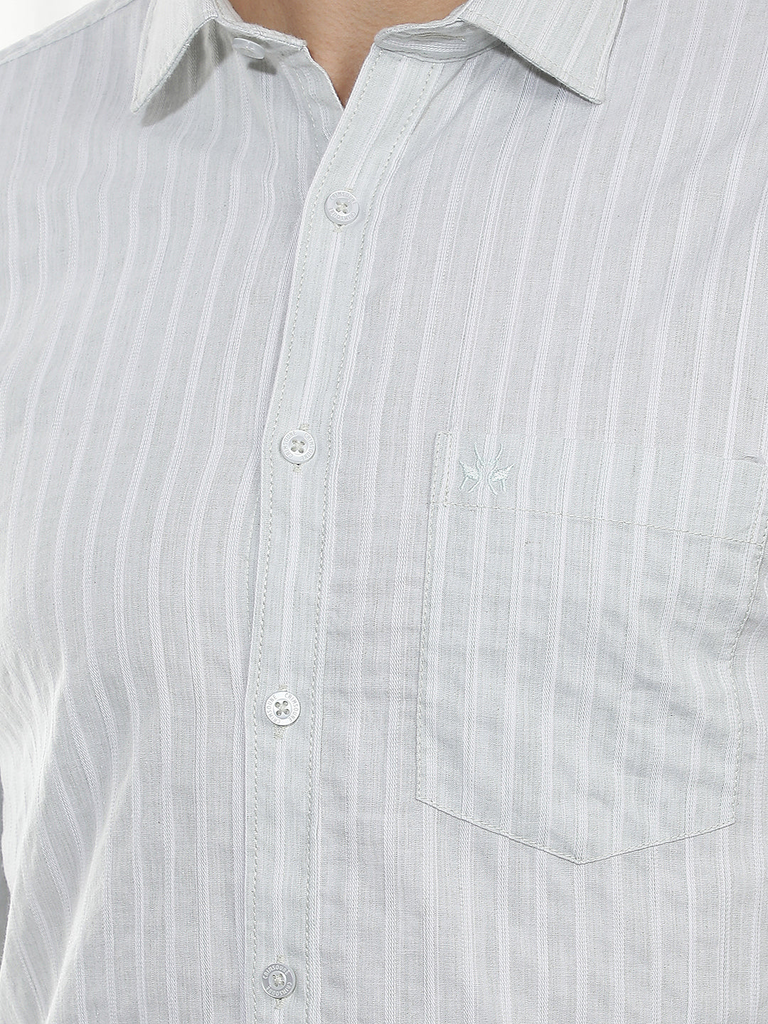 Green Vertical Stripes Shirt