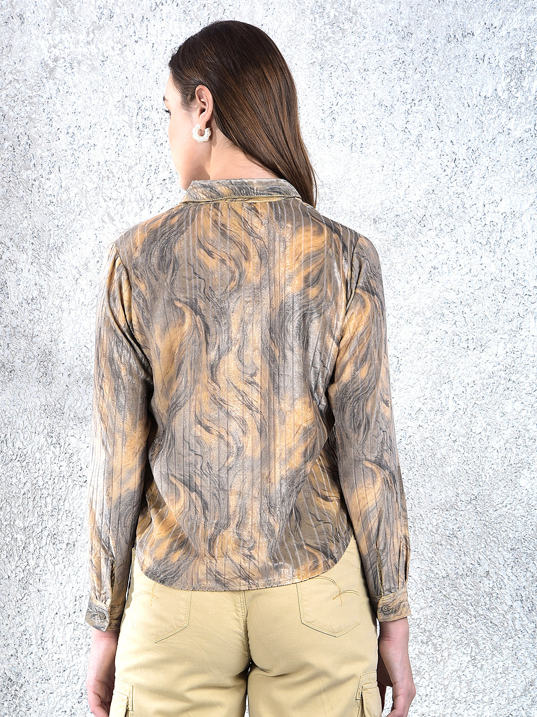 Blue Abstract Print Shirt