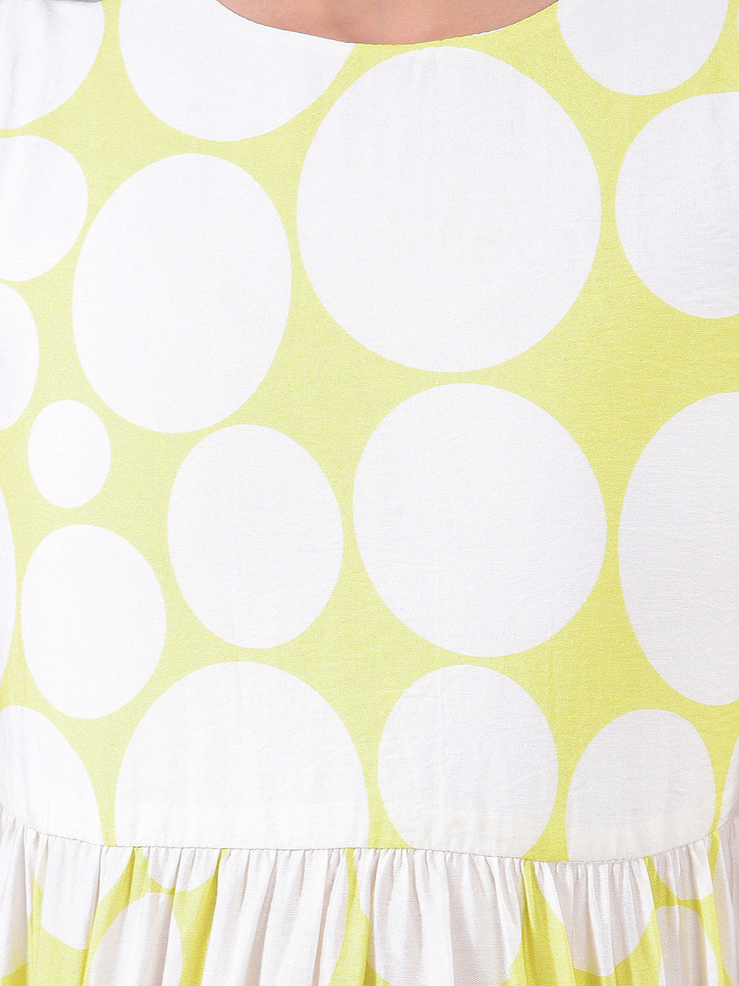 Yellow Polka Dots Sleeveless Mini Dress