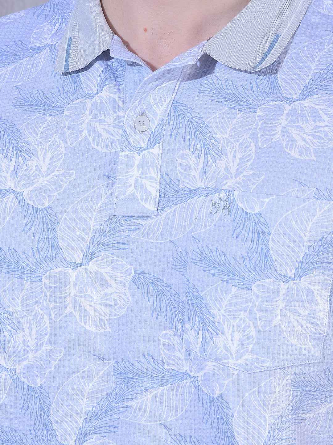 Blue Floral Print T-Shirt