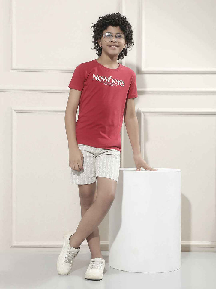 Red Graphic Print T-Shirt