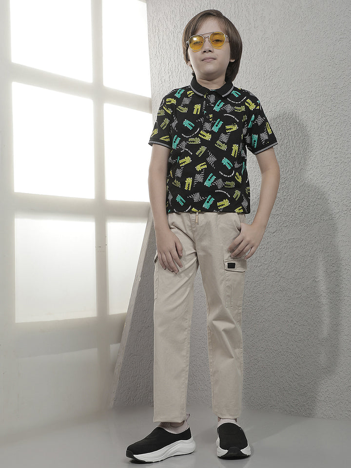 Sleek Oatmeal Beige Cargo Trackpants