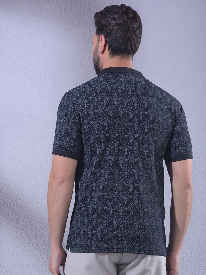 Black Floral Print T-Shirt