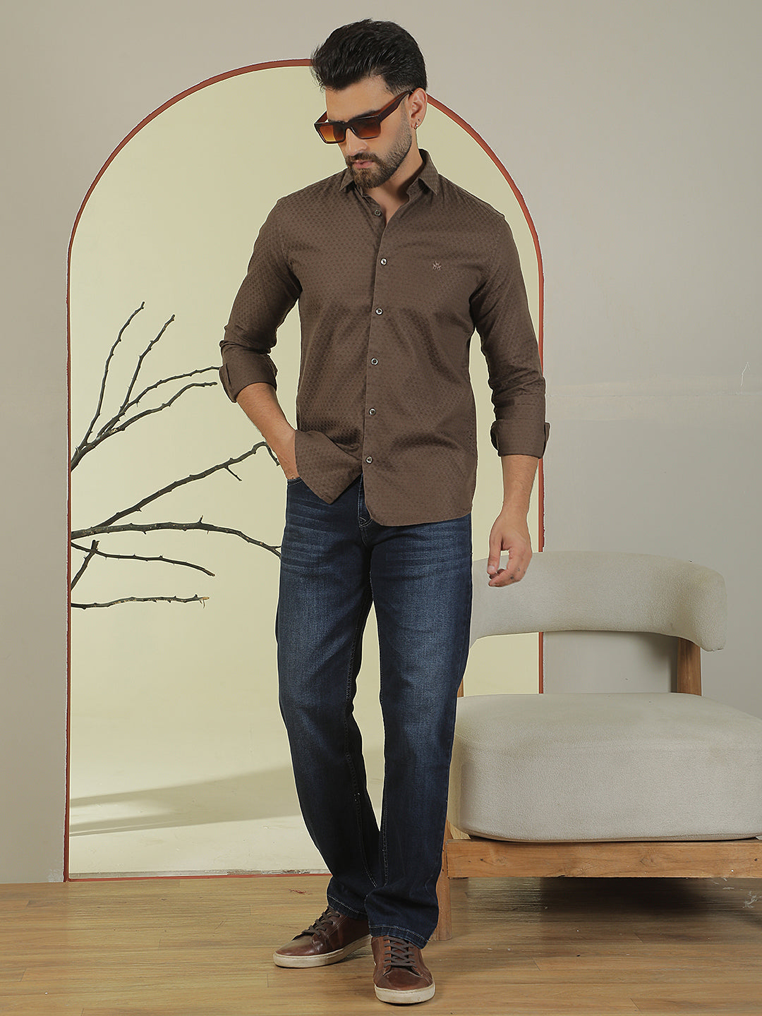 Blue Straight Stretchable Jeans