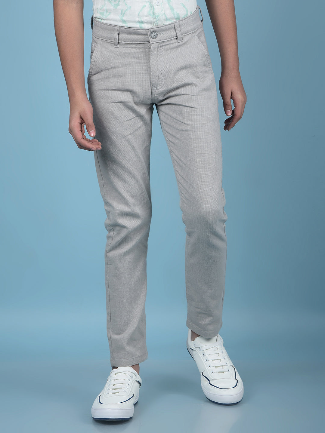Grey Printed Trousers