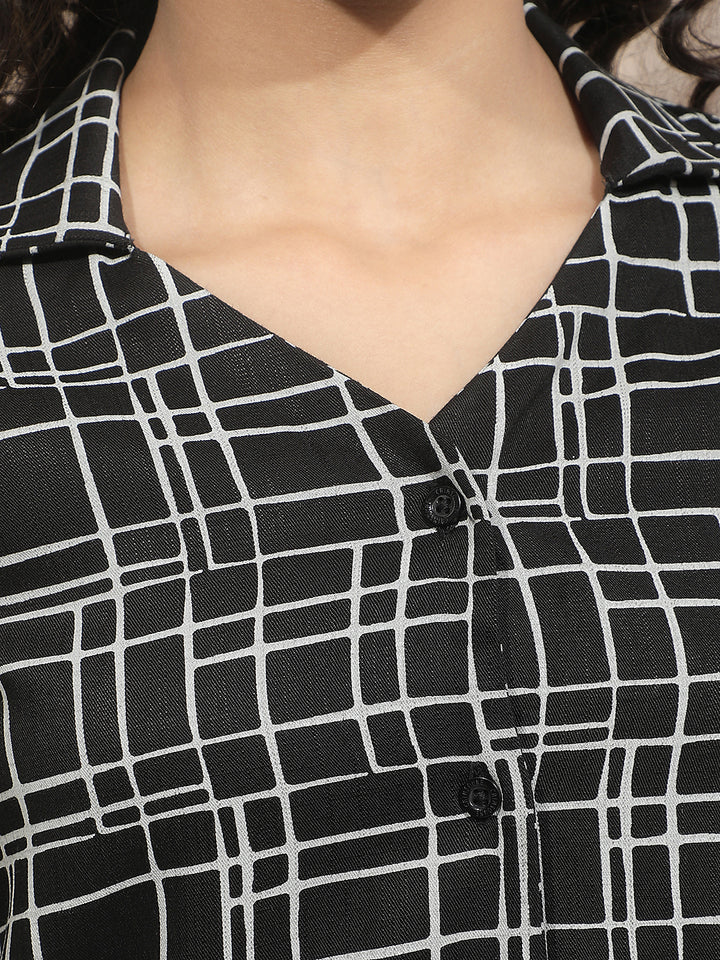 Black Graphic Printed Shirt