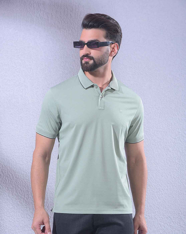 Green Polo Neck T-Shirt