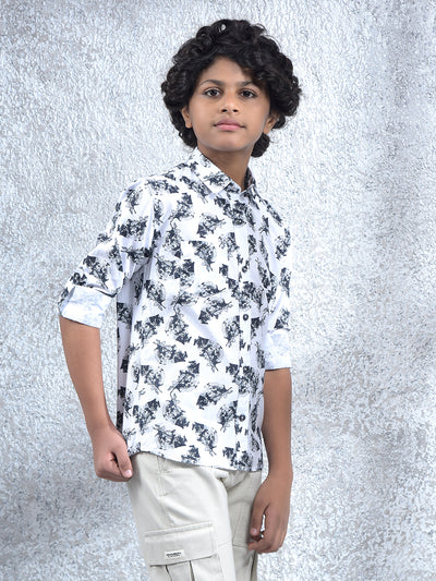 Chic Flow White Floral Print Shirt