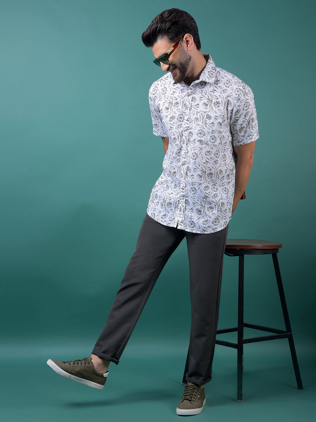 Grey Korean Fit Trousers