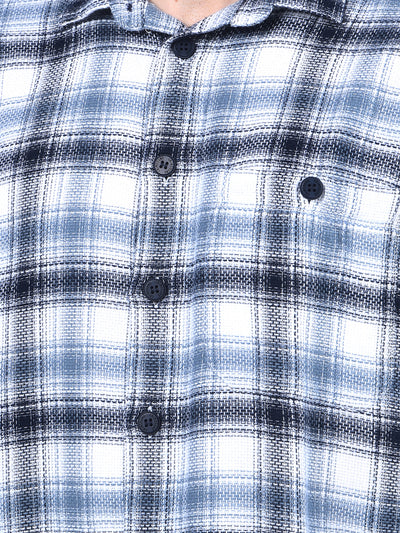 Blue Checked 100% Cotton Shirt