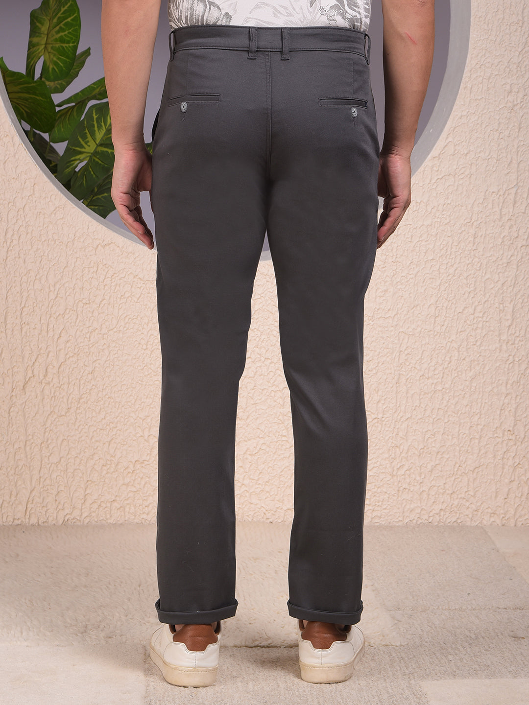 Pine Grey Dobby Finish Trousers