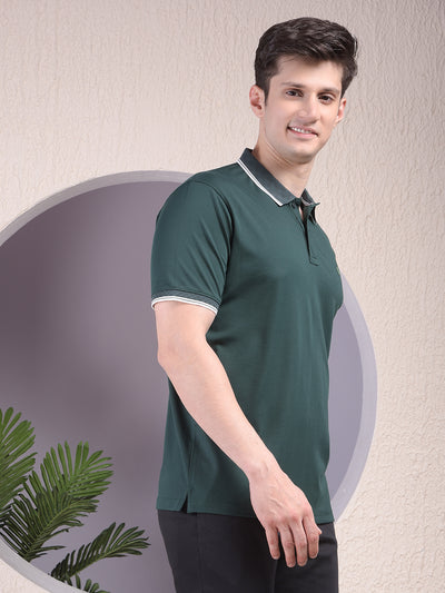 Green Polo-Neck T-Shirt