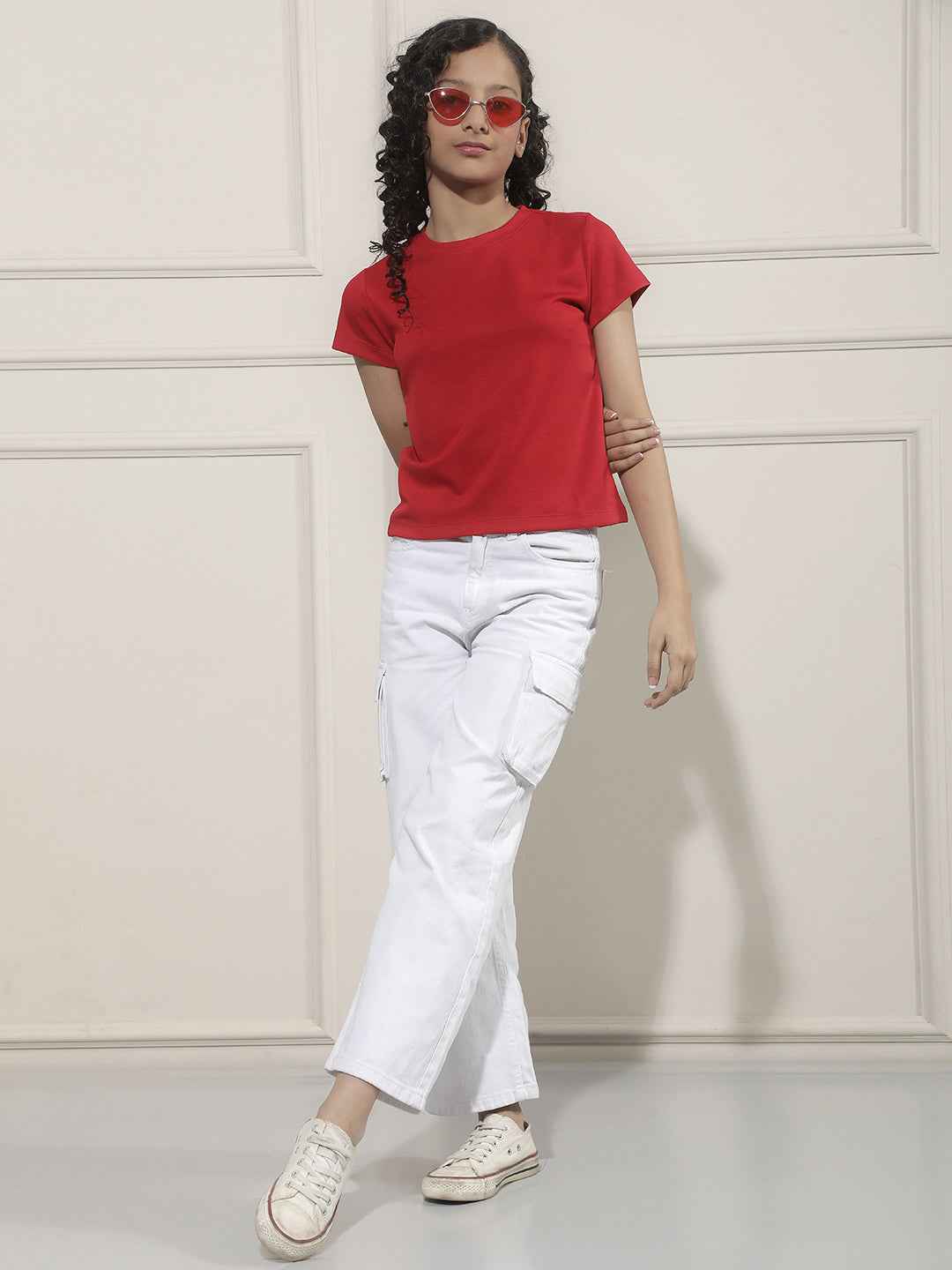 Luxe Red Crop T-Shirt