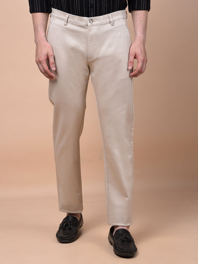 Stonebeige Urban Fit Dobby Trousers