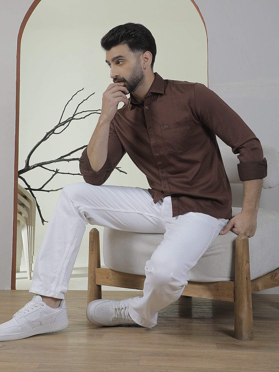 Modern Walnut Brown Shirt