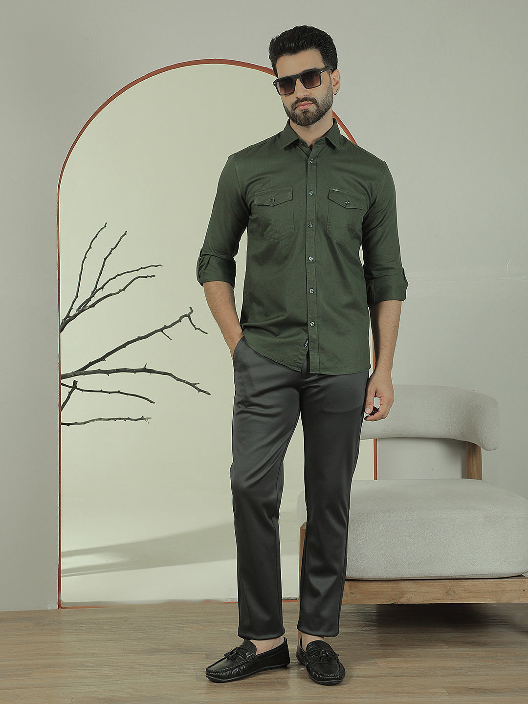 Green 100% Cotton Shirt