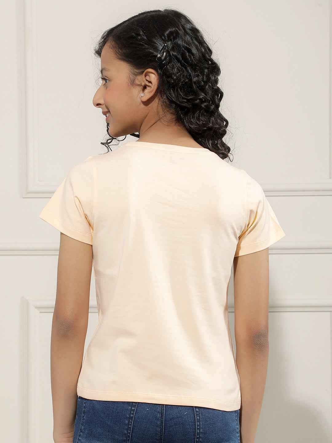 Graphic Print Beige T-Shirt