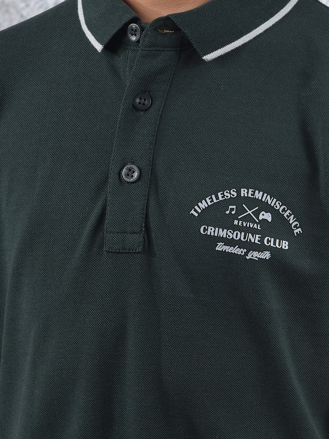 Noble Era Green Polo Neck T-Shirt