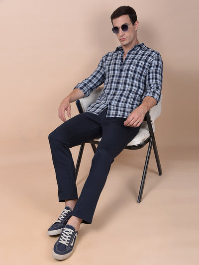 Brown Checked 100% Cotton Shirt