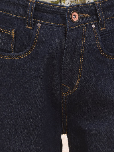 Classy Blue Dark Wash Baggy Jeans