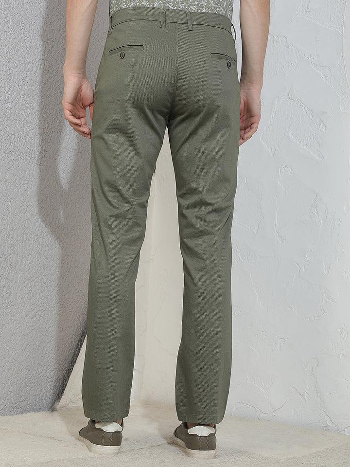 Signature Moss Olive Straight Trousers