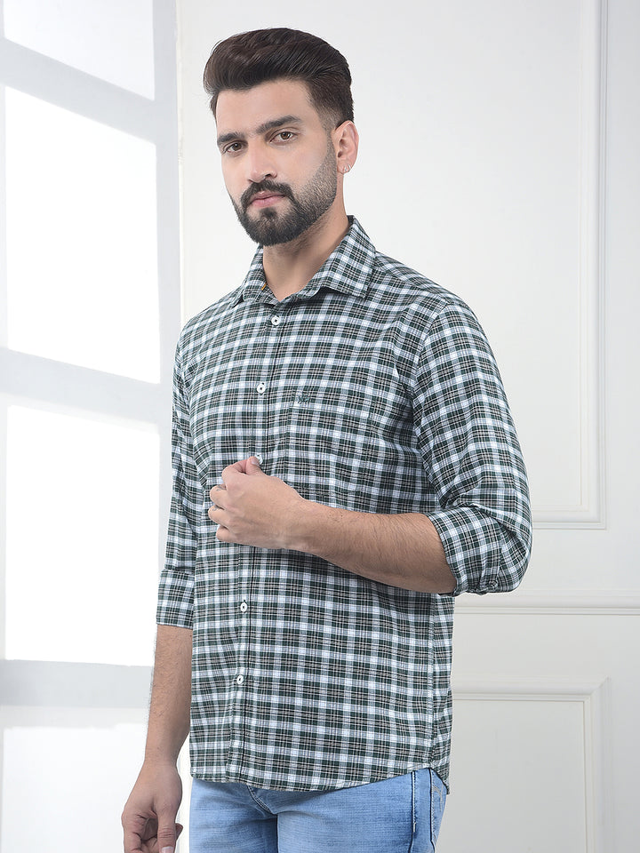 Ignite Forest Checked 100% Cotton Shirt