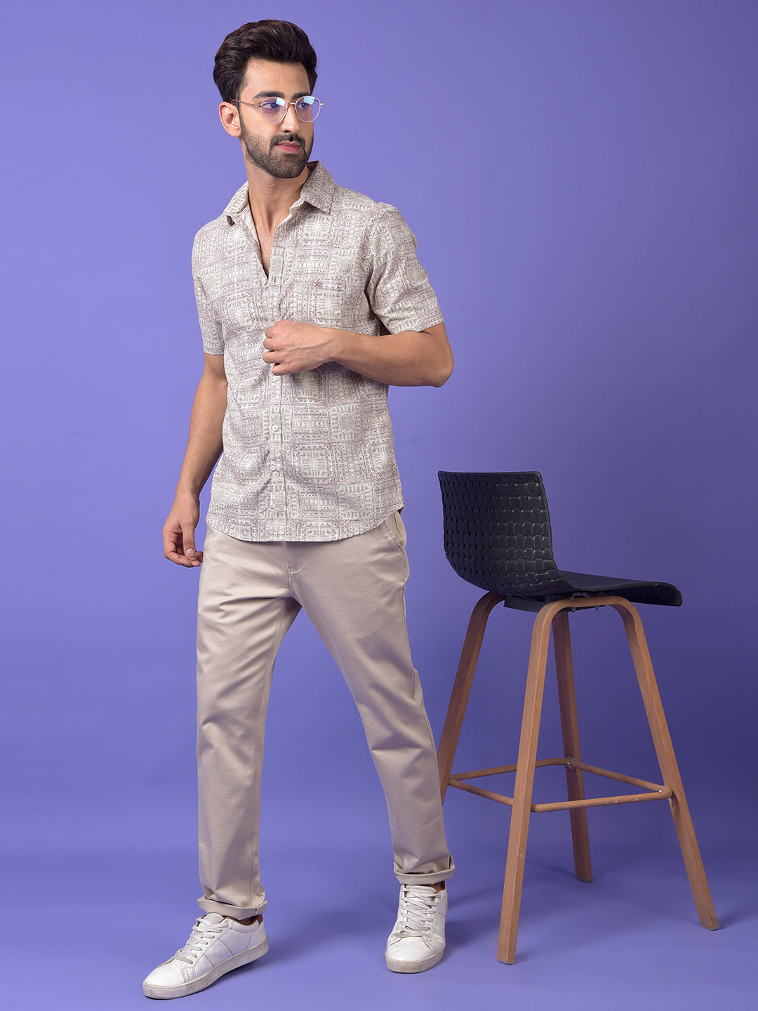 Olive Printed Shirt