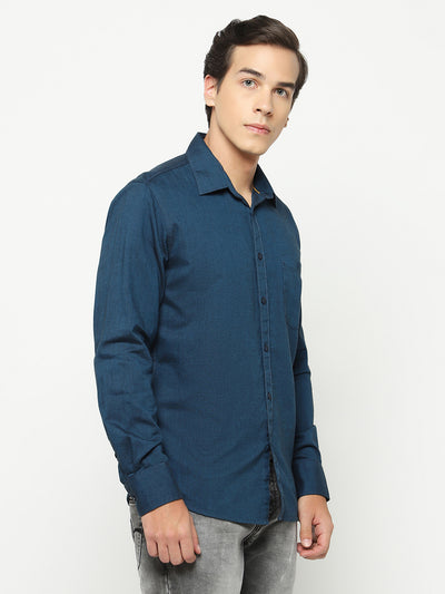 Navy Blue 100% Cotton Shirt