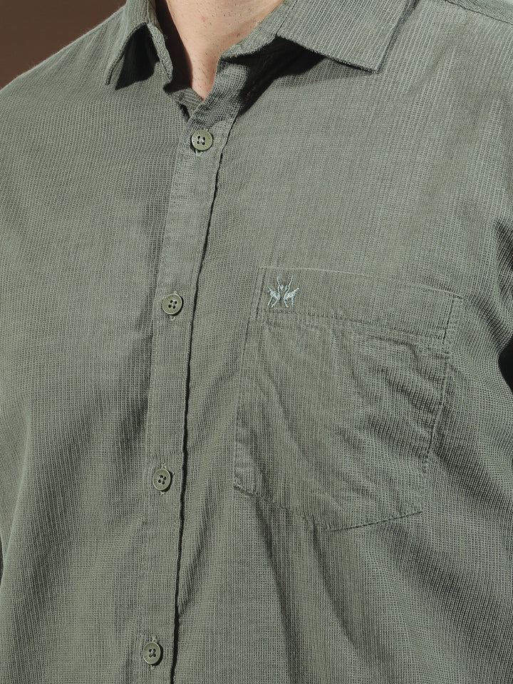 Olive 100% Cotton Shirt