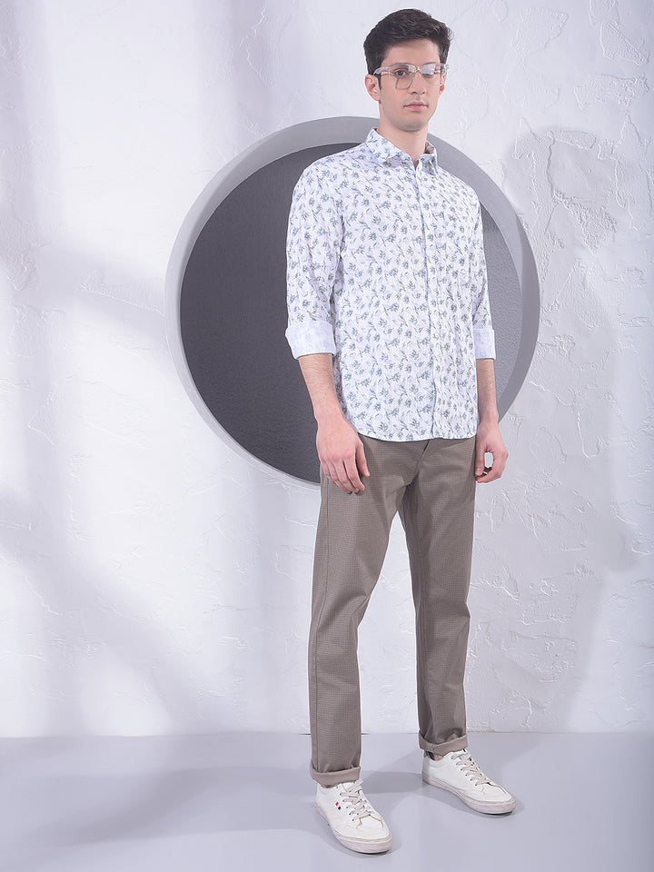 Classic Khaki Checked Trousers