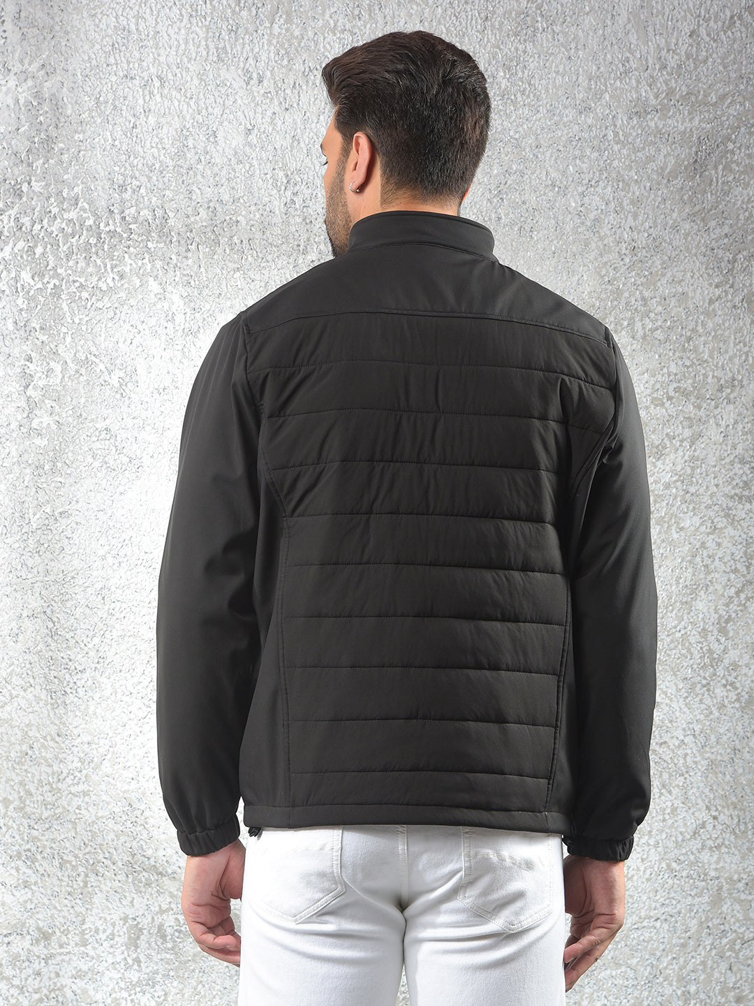 Contemporary Cut Black Puffer Jacket