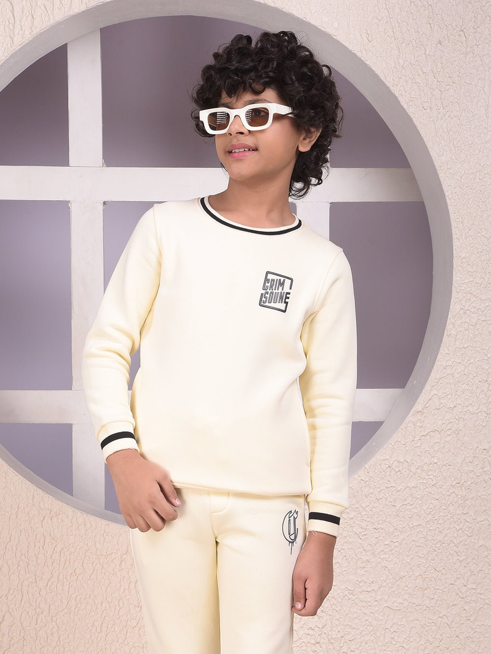 Sleek Cream Sweatshirt