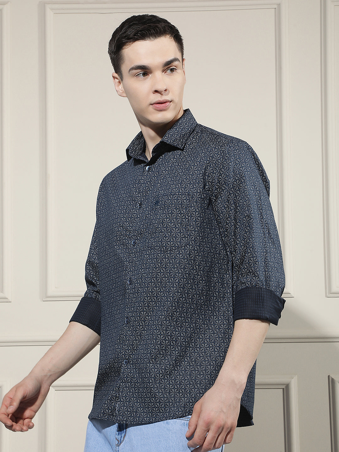 Gentle Blue Printed Shirt