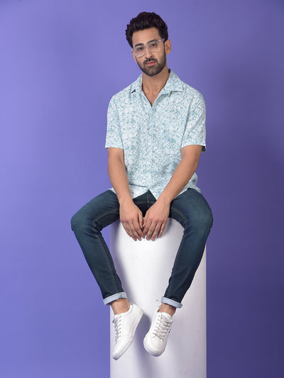 Green Floral Print Shirt