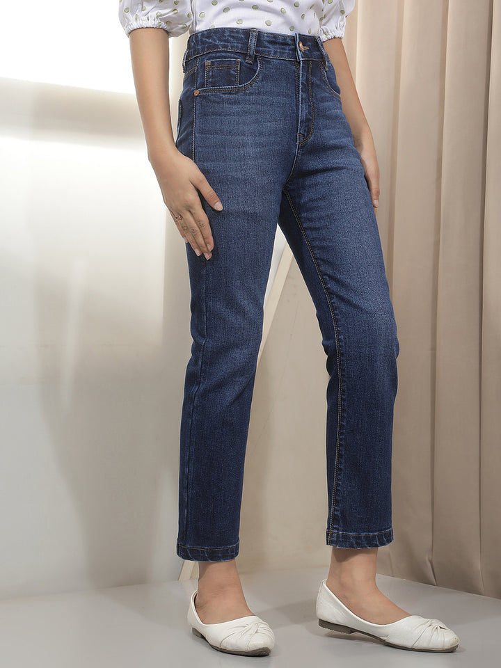 Refined Indigo Blue Straight Jeans