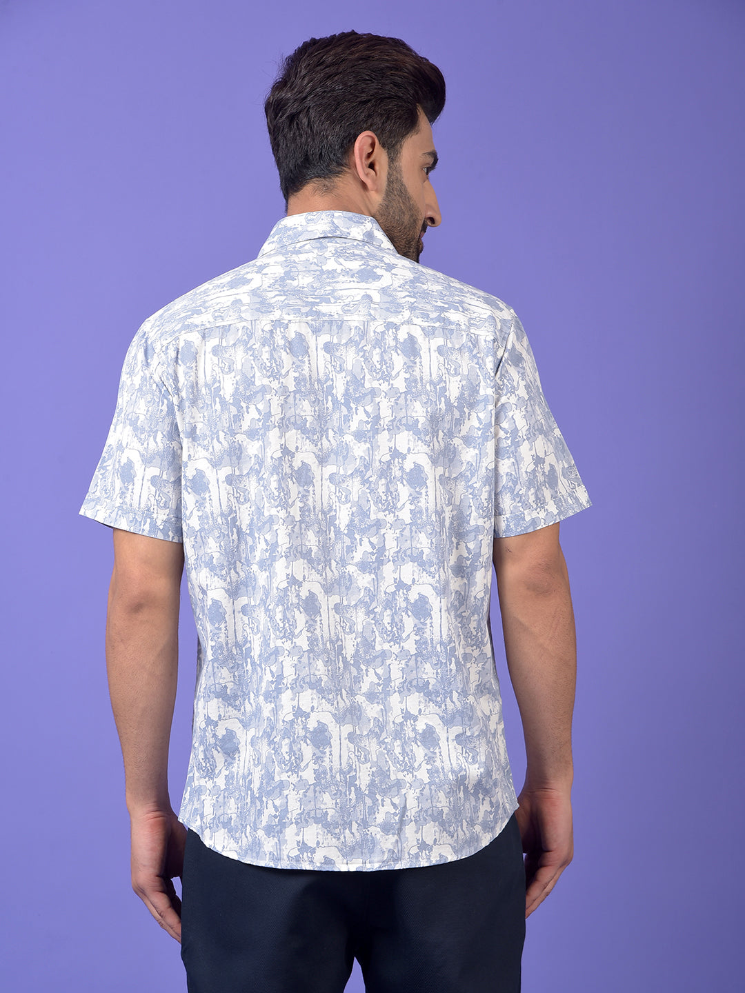 Blue Printed Shirt