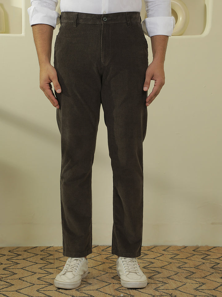Modern Forest Olive Corduroy Trousers