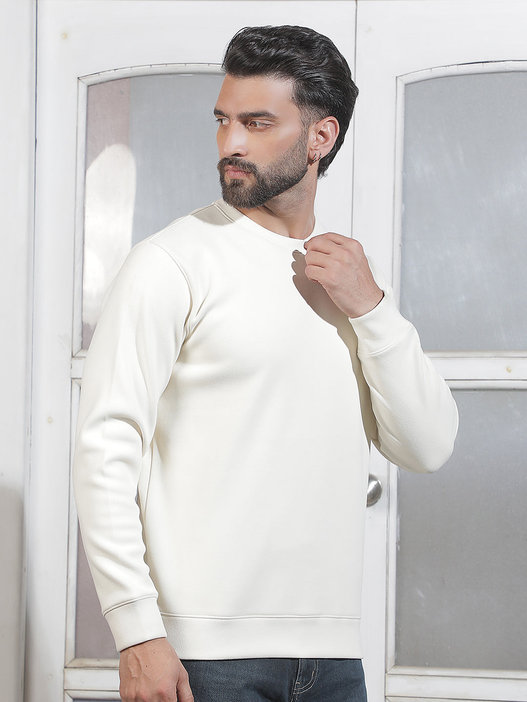 Minimalist Soft Cream Sweatshirt