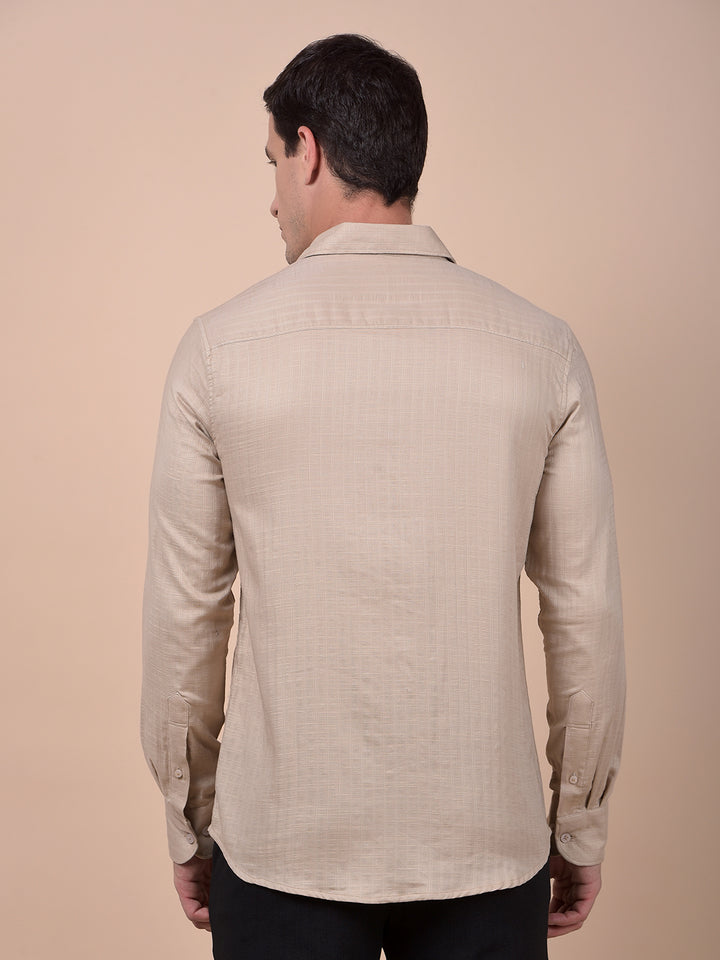 Modern Edgey Beige Shirt