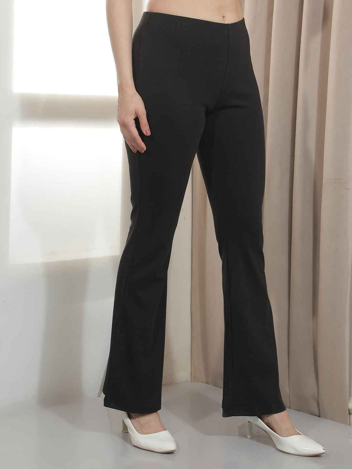 Classy Black Bootcut Trousers