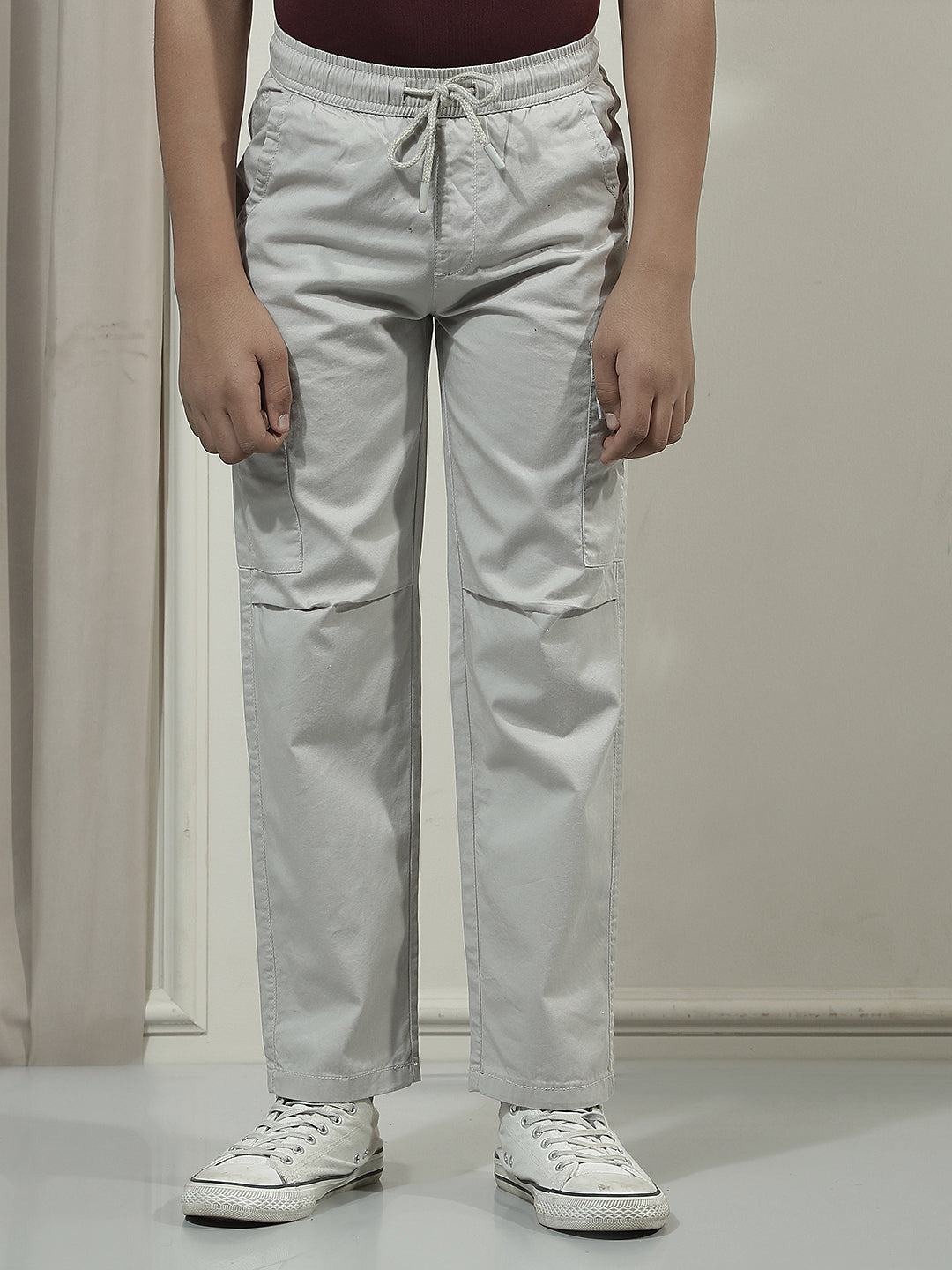 Grey 100% Cotton Cargo Trackpants