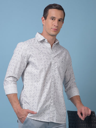 Grey Printed Shirt