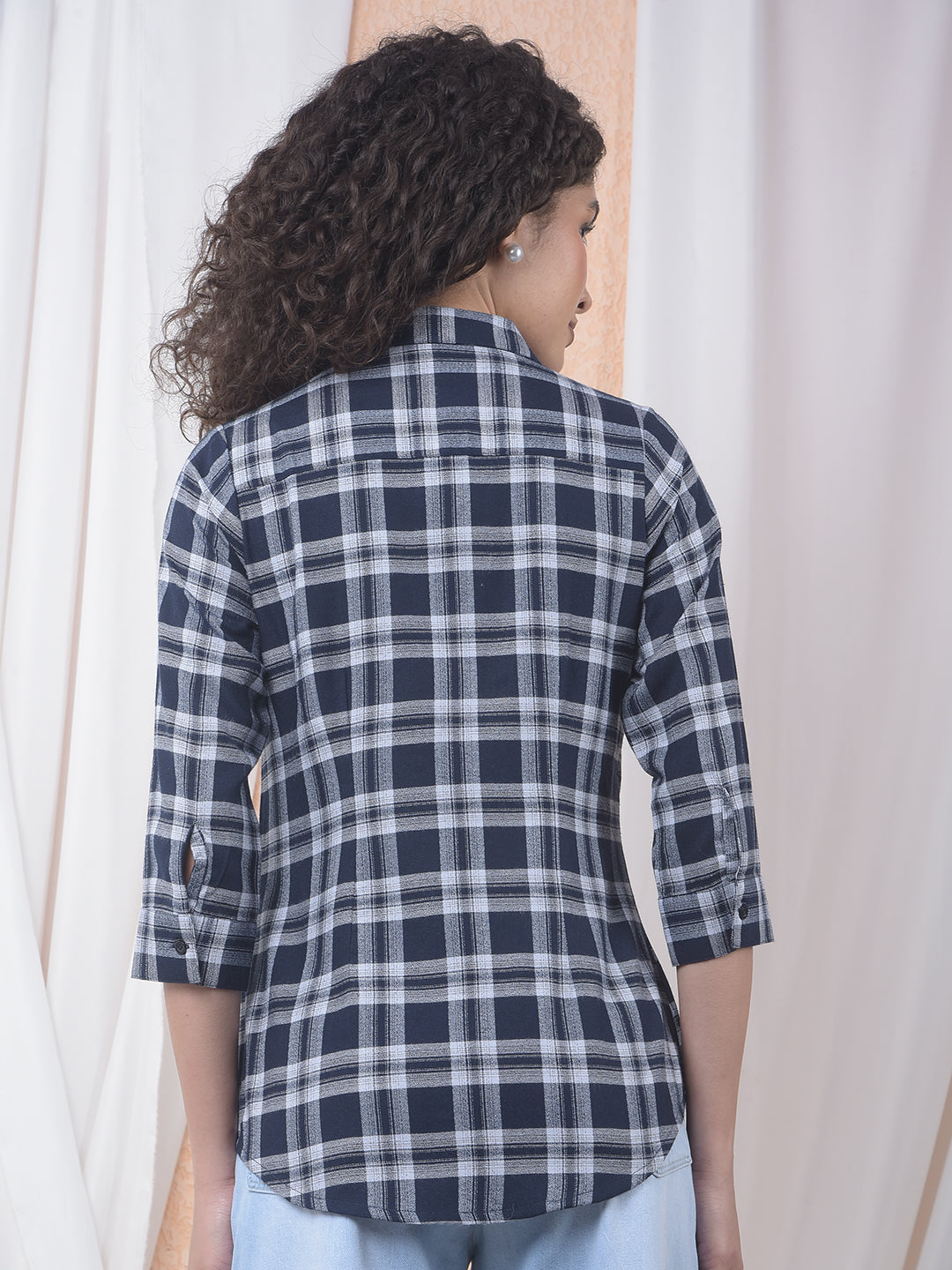Midnight Plaid Checked Black Shirt