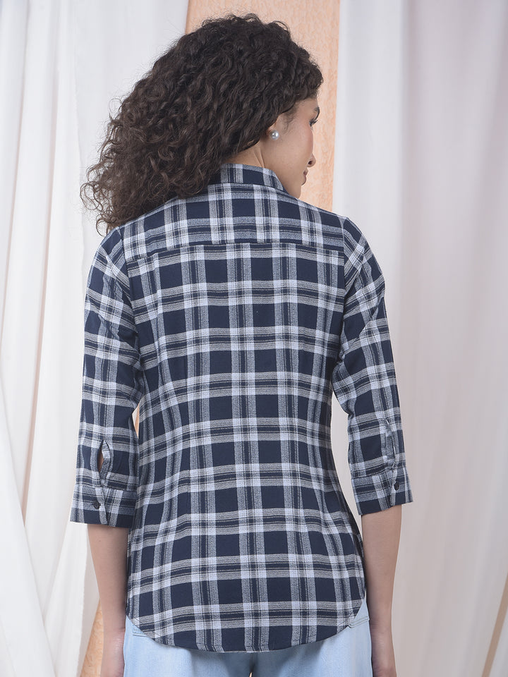 Midnight Plaid Checked Black Shirt