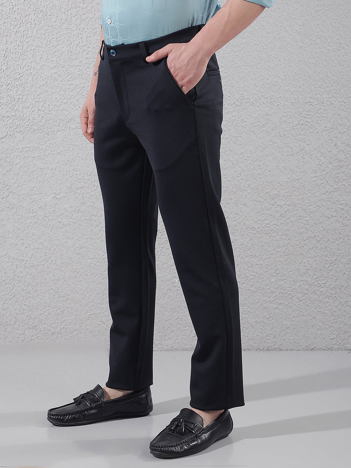 Navy Blue Knitted Trousers