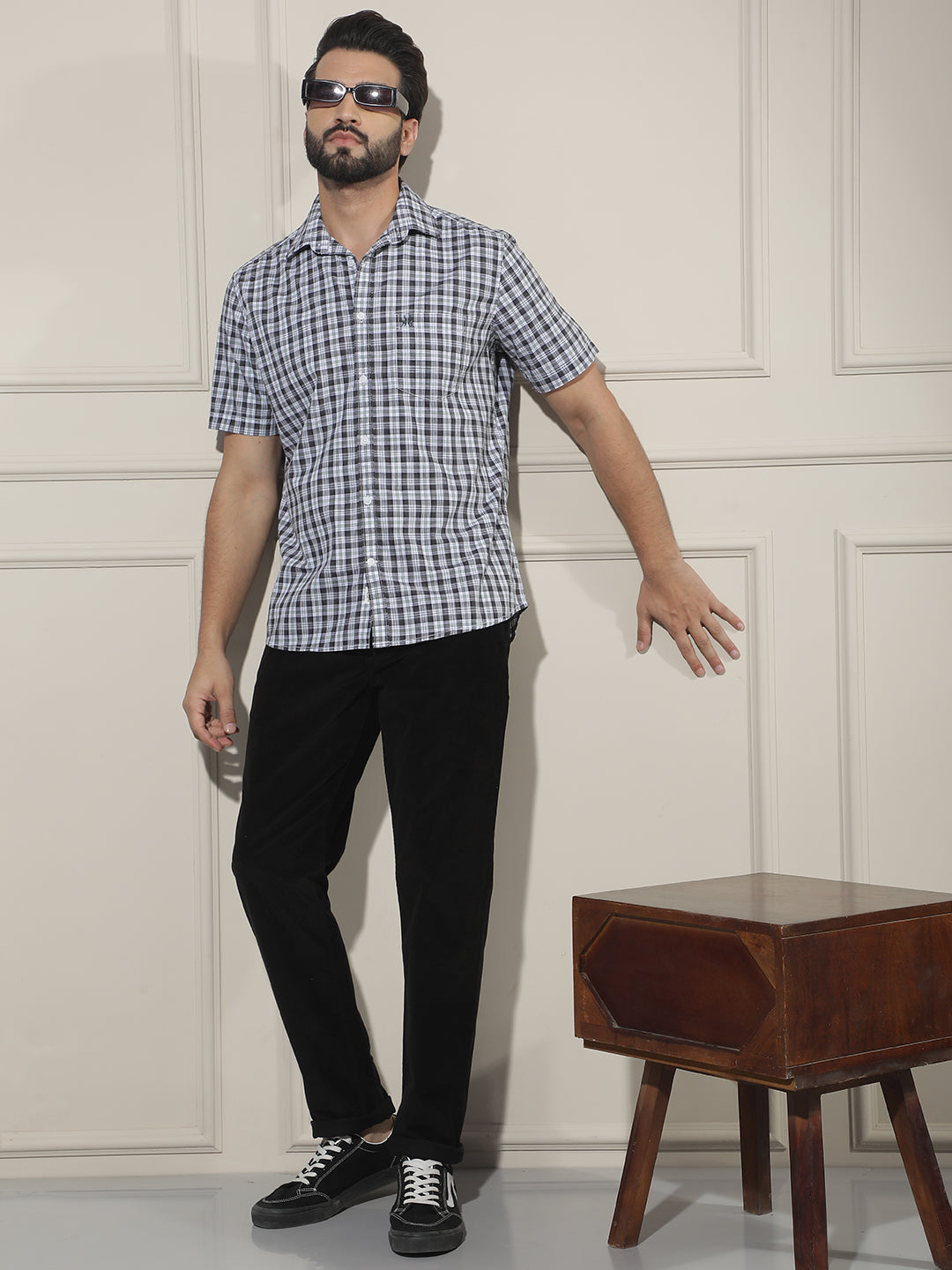 Luxe Obsidian Black Corduroy Trousers