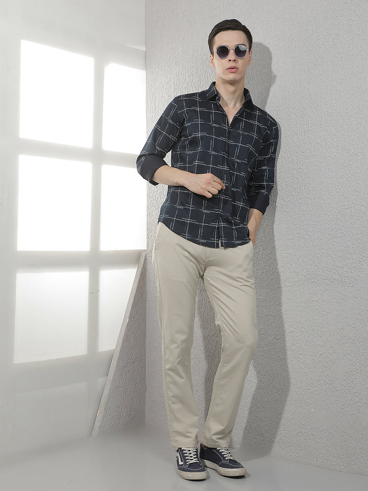 Sleek Milk Cream Straight Trousers