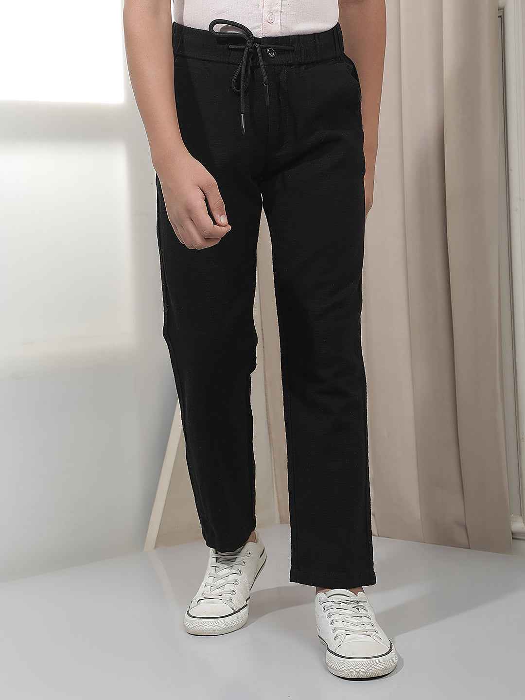 Black 100% Cotton Trousers
